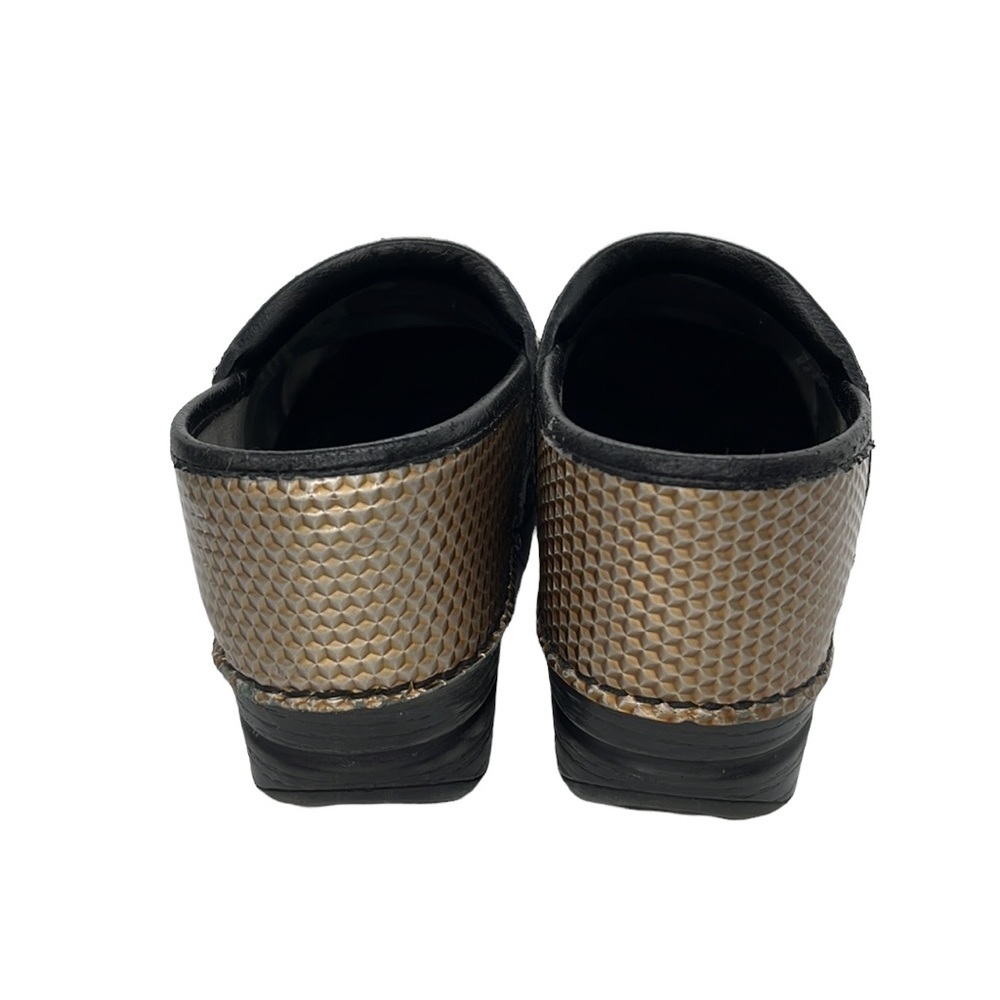 Dansko Gold Geometric Pattern Clogs - image 3